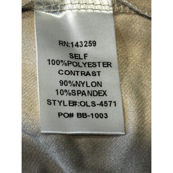 Origami boho lace sleeve pull over dress Nylon/spandex  Xl beige Cotagecore - Picture 11 of 13